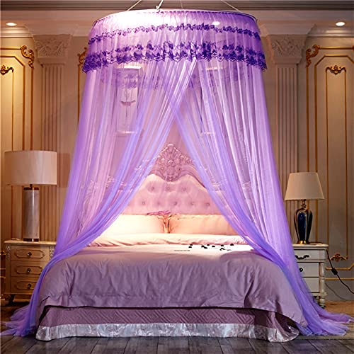 Ciel de lit princesse en dentelle ronde pour transformer votre chambre en nid douillet - 3