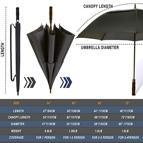 SIEPASA 62 Inch Windproof Golf Umbrella