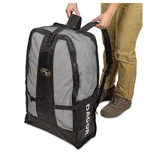 Dacor Scuba Snorkeling Gear Mesh Bag Padded Backpack