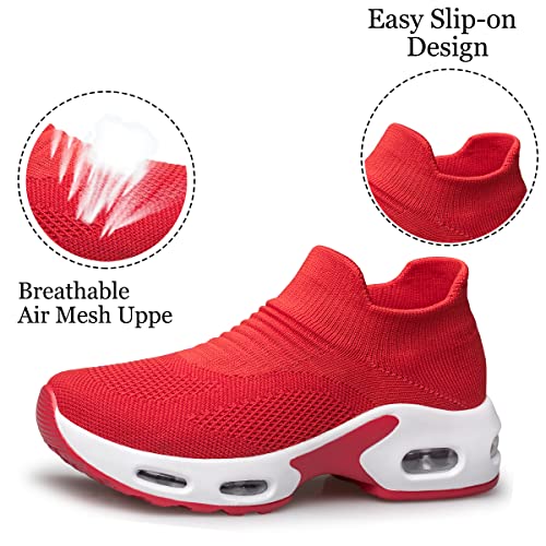 Image of YHOON Women's Slip-On Walking Shoes Sock Shoes Women Mesh Athletic Sneakers Nurse & Work Shoes