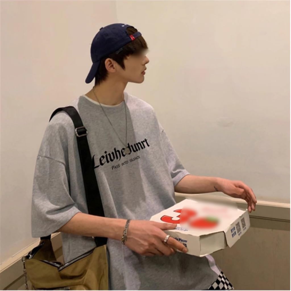 Short Sleeved Men's T-Shirt Korean Version Loose Top Half Sleeve Couple Costume