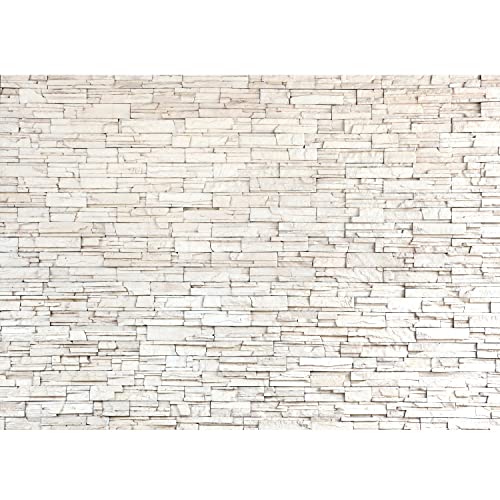 Runa Art Papel tapiz fotográfico 396 x 280 cm Steinwand efecto 3D | Lana Decoración De Pared Sala Cuarto | Fabricación alemana | blanco 9019012c