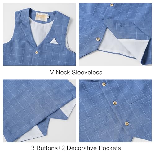 Image of Summer Boys Suit Dress Clothes Kids Wedding Ring Bearer Outfit 4Pcs Shirt Vest Shorts Set