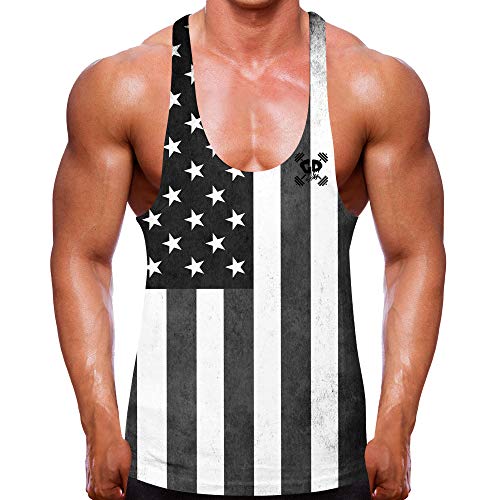 Get Down Gymwear USA Stringer Tank Top Men Workout Gym Clothes Mens Muscle