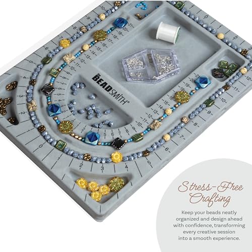 Image of The Beadsmith Bead Board with Cover, Grey Flocked (Pack of 2)