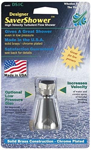 Whedon Designer Saver Shower high velocity shower head in chrome