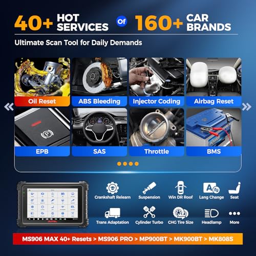 Autel Scanner MaxiSYS MS906 MAX, 2026 10'' MS906MAX 2.0 Ver. of MS906 PRO MS908S MK908 II, Lite of Elite 2 PRO, Top Scan Tool Bidirectional, 3000+ Active Test, 40+ Resets, CAN FD DoIP Auto Scan2.0 FCA - Image 6