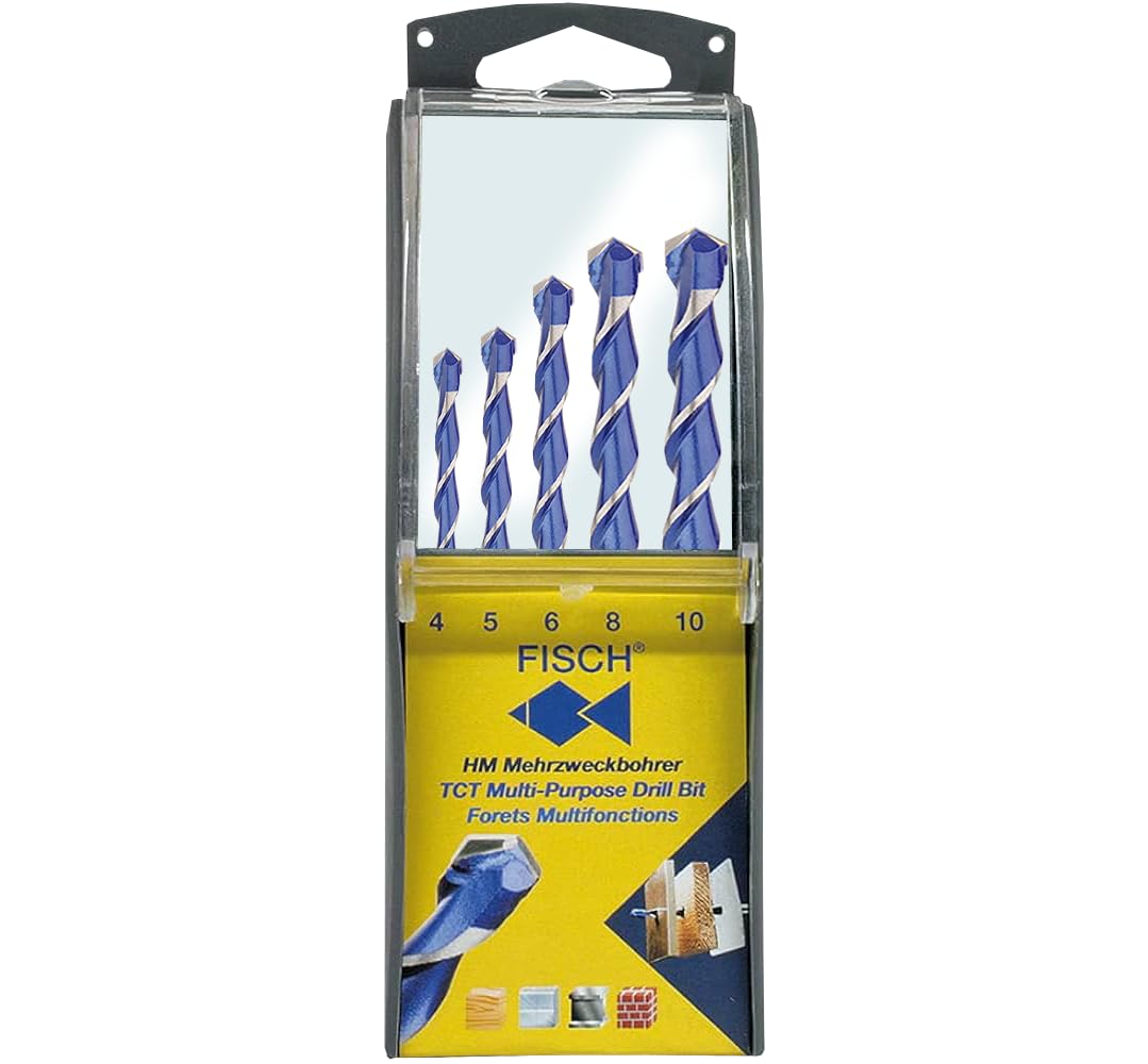 Lot de 5 forets multi-usages Ø 4-5-6-8-10 mm