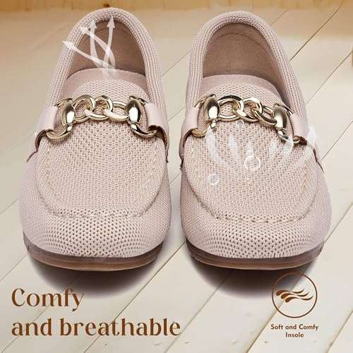 Image of ABEJOJO Women's Loafer Shoes, Comfortable Slip on Casual Flat Penny Shoes for Walking, Driving, Dressy