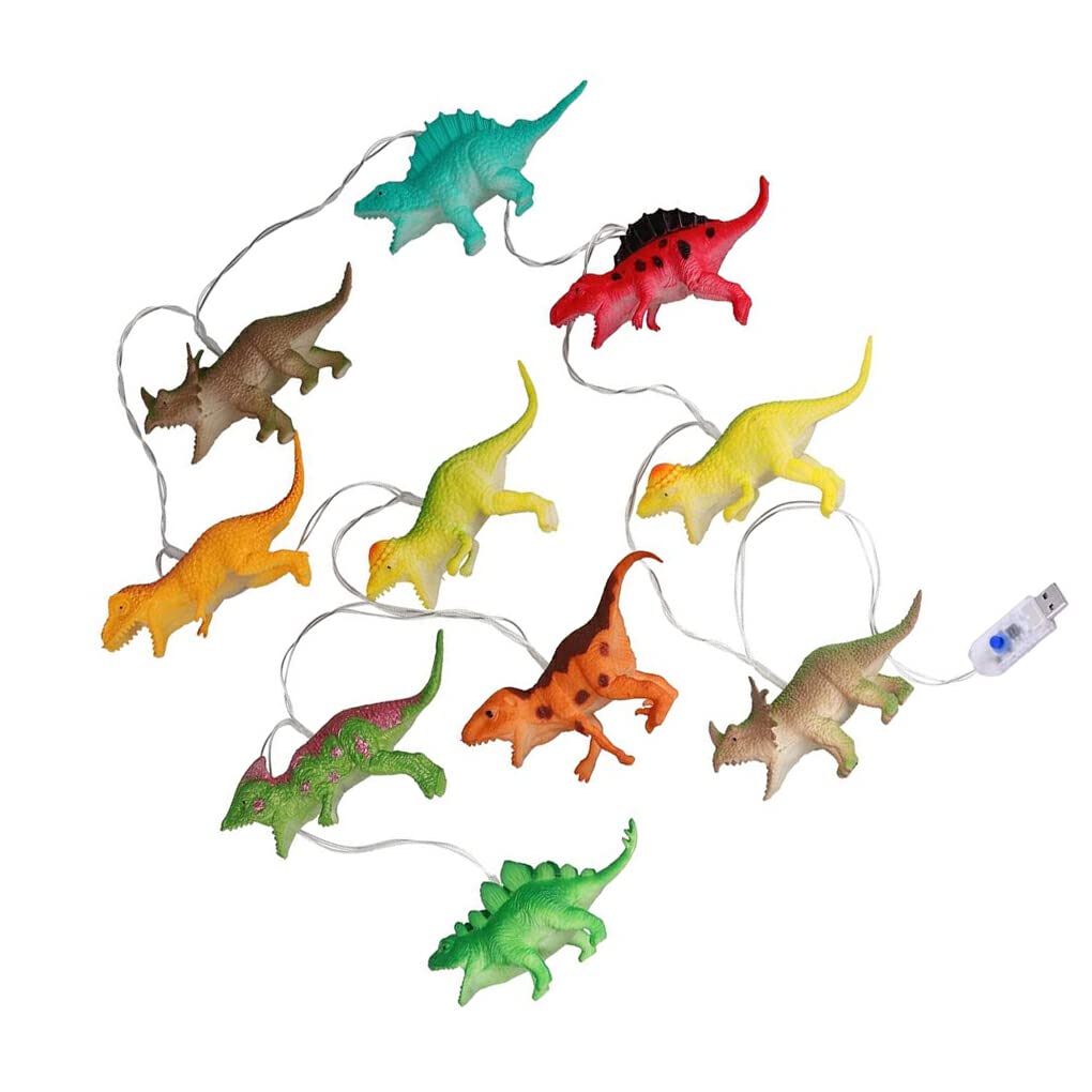 budiniao 10 LED Dinosaur Fairy Lights USB/Battery Powered String Light Fun Party Garland Night-Lights Bedroom Garden Decoration
