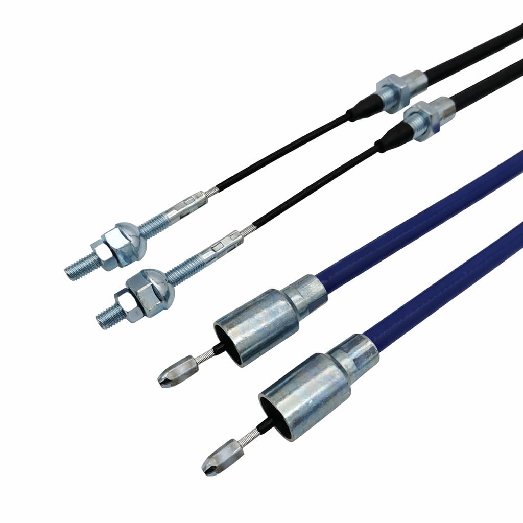HGW 2X Bremsseil Bowdenzug passend für Knott | 18,5 mm Glocke | M8 Gewinde | inkl. Halbrundmutter | Anhänger Bremszug Set (HL: 1630 mm - GL: 1840 mm)