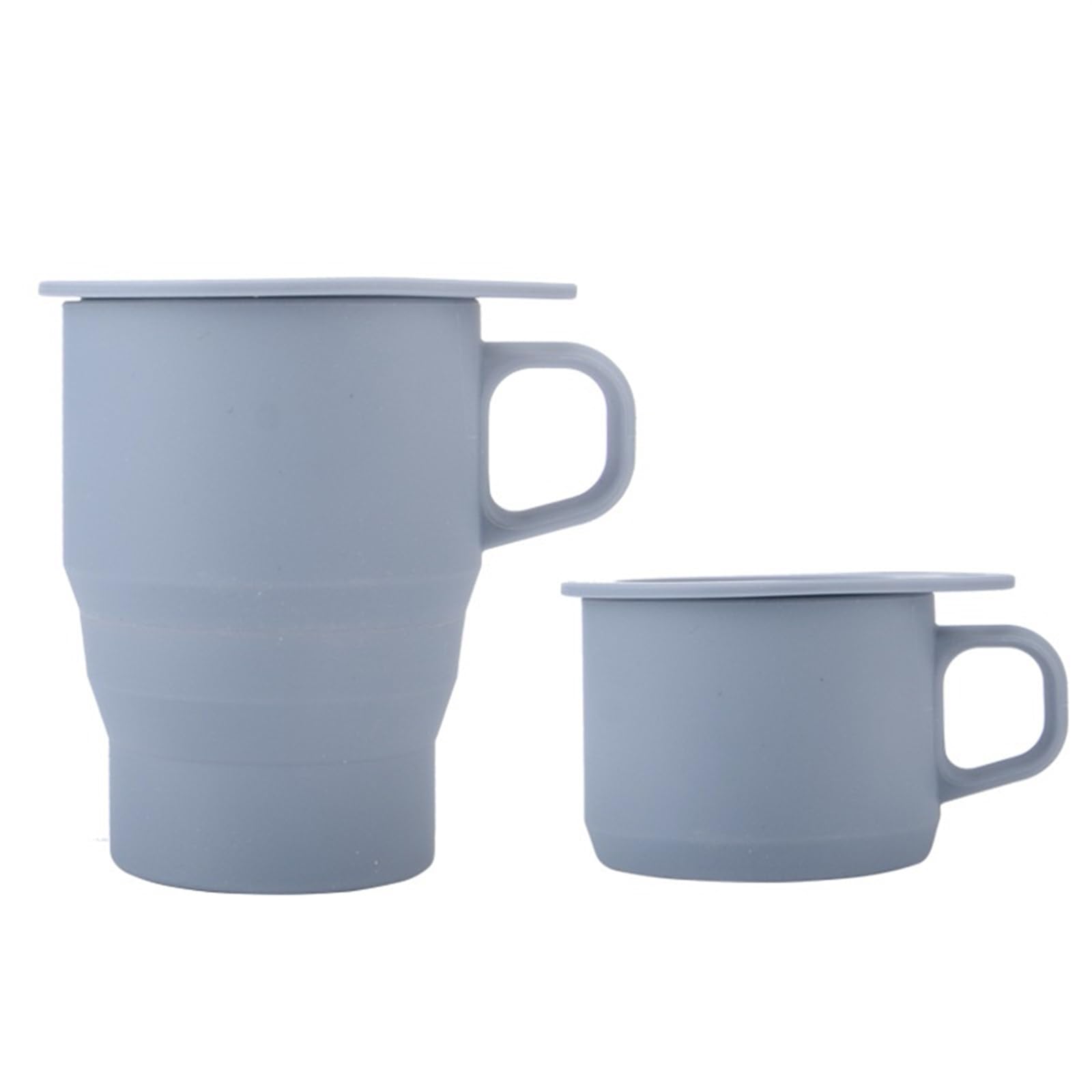 QXGJTLI Tasse à eau, tasse à café avec paille, tasse à eau, tasse à thé pliable de qualité alimentaire, tasse à café pliable de voyage