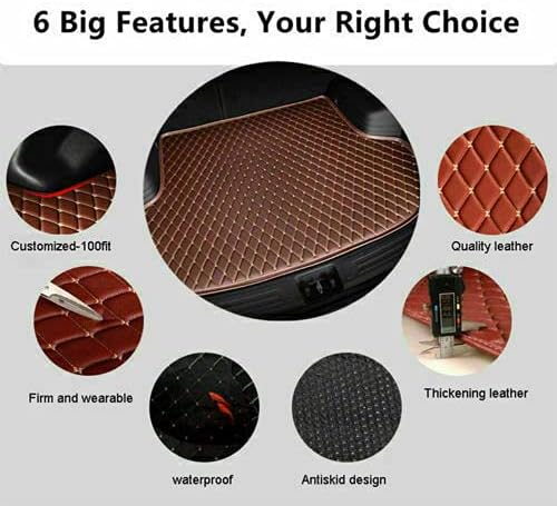 Trunk Liner Cargo Mats Custom for 95% Car Models Car Trunk Mats All Weather, Full Coverage Protective (Purple,Fully Enclosed Trunk mat)