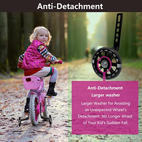 Image of DDJKCZ Training Wheels Flash Mute Wheel Bicycle Compatible for Bikes of 12 14 16 18 20 Inch