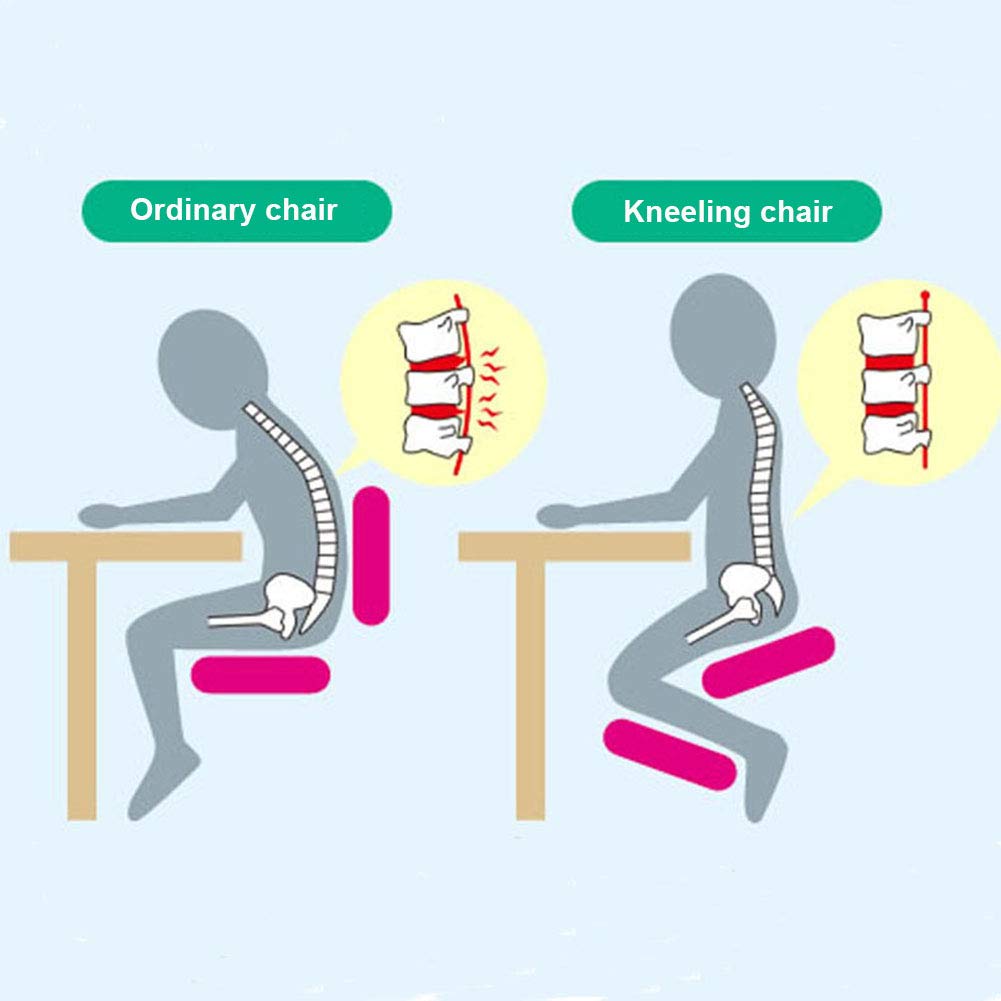 Ergonomischer Kniestuhl mit Rückenstütze – Schaukelstuhl für Haltungskorrektur – höhenverstellbar – 136 kg Traglast – dicker Memory-Schaum