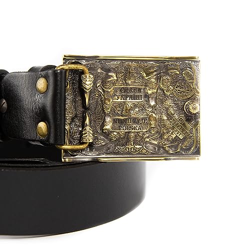 Leather belt with brass buckle Snake Wranglers, Eagle and falcon fighting the evil Serpent solid belt buckle, Poland eagle, birds of prey3