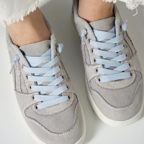 Image of Sundays Canvas Sneakers Women - Memory Foam Insole with Breathable Canvas Shoes for Women Footwear - Non-Slip with Lightweight and Comfortable Womens Sneakers