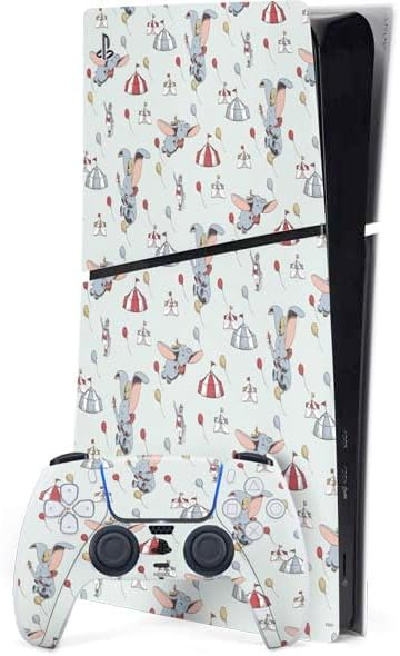 Skinit Decal Gaming Skin Compatible with PS5 Slim Digital Edition Bundle - Officially Licensed Disney Dumbo Variant Poses Design