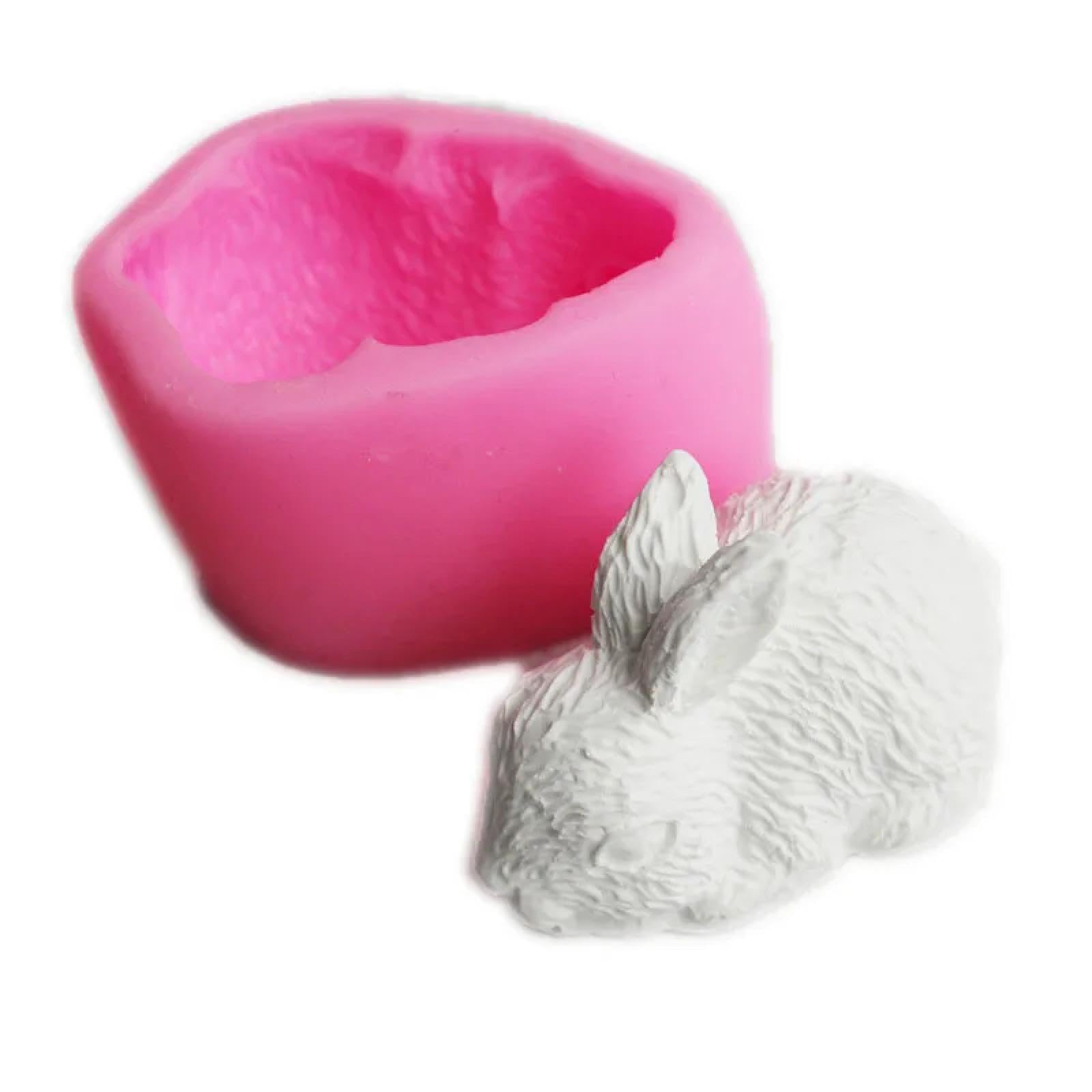 Moule en silicone lapin modelage 3D sans raté pour bougie et fondant