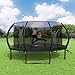 Polar Aurora 16 FT Outdoor Trampoline with Safety Enclosure Net, Thickened Spring Pad，ASTM Approved Recreational Trampoline for Kids and Adults with Anti-Rust Coated Frame and Ladder, 450LB Capacity