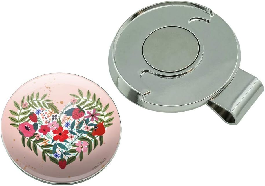 review GRAPHICS & MORE Flower Heart Love Valentines Day Golf Hat Clip with Magnetic Ball Marker