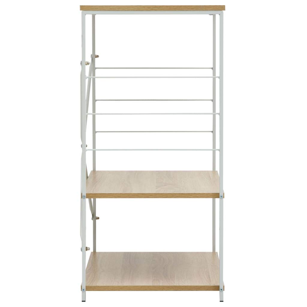 Mikrowellenregal Weiß Eiche 60×39,6×79,5 cm Holzwerkstoff,Heim & Garten,Küche & Esszimmer,Küchenhelfer & -utensilien,Küchenorganizer,Küchenutensilienhalter & -ablagen,Weiß,9.3 kg-288237
