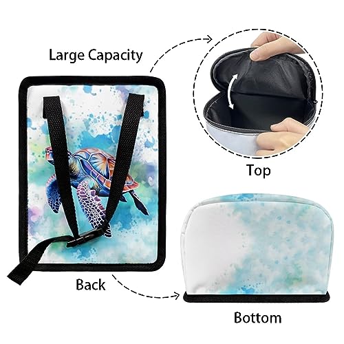 Image of DISNIMO Tie Dye Car Trash Can Easy-to-Install Car Accessory Interior, Sea Turtle Leak-Proof Car Garbage Can Bin Organizer Storage Bag for The Back Seat of Any Cars, Sedans, SUVs & Trucks