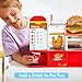 Restaurant Play Food Set Toy, 40+ PCS Fast Food Playset with Potato Cutter, Simulated Frying Effect & Lights, Order, Card & Drink Station, Interactive Role Play Toy Easter Birthday Gift for Boys Girls