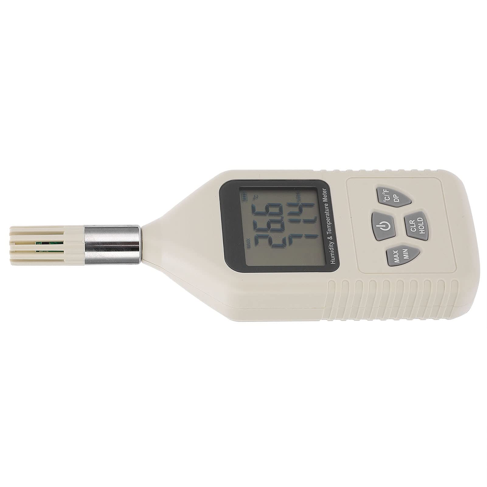 Higrómetro Electrónico Industrial, Medidor de Humedad y Temperatura Digital Portátil ABS, Rango de Medición de -30 a 80 Grados Celsius para Fábricas y Laboratorios
