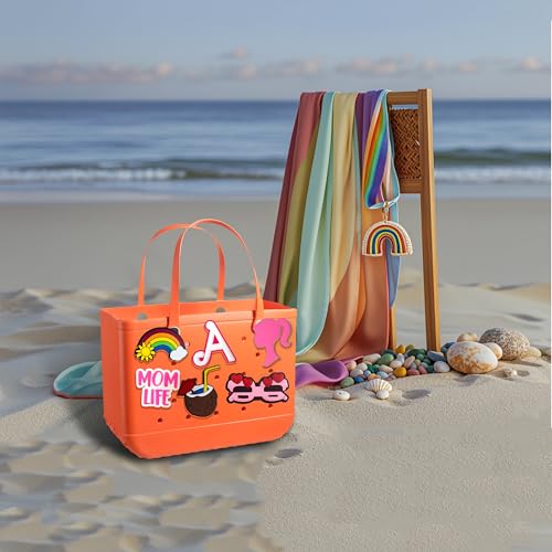 6Pcs Bogg Bag Accessories,Bogg Bag Charms Beach Tote Bag Rubber Beach Bag, Decoration Charms for Women3