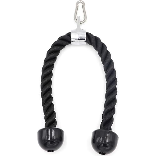 Greententljs Exercise Machine Attachments (Multi-Option) : Tricep Rope, V-Shaped Bar, Double D Handle & Rotating Straight Bar|Cable Machine Accessory
