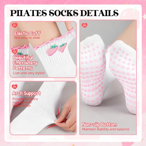 Image of Pilates Grip Yoga Socks for Women Cute Non Slip Socks