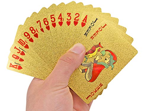 Ivymei 2 Paquetes de Naipes de Poker Impermeables Oro y Plata miniatura 7