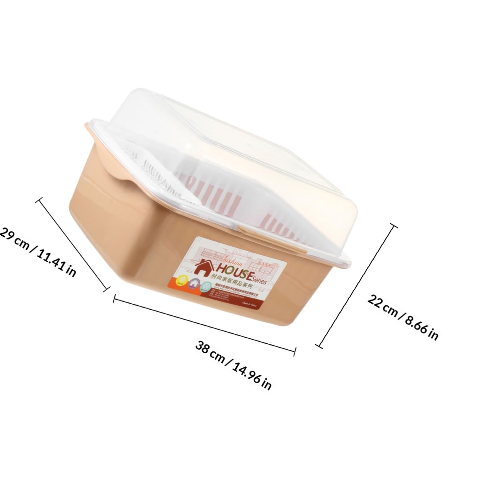 Hemoton Estante de drenaje de cocina, escurridor de platos, escurridor de platos, estante de secado de cuencos, soporte para palillos, organizador de platos, soporte de vajilla con cubierta de tapa