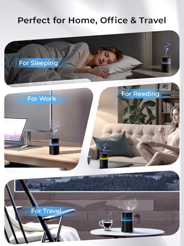 Pmsusoow Waterless Essential Oil Diffuser 9-Color LED for Home - image 8