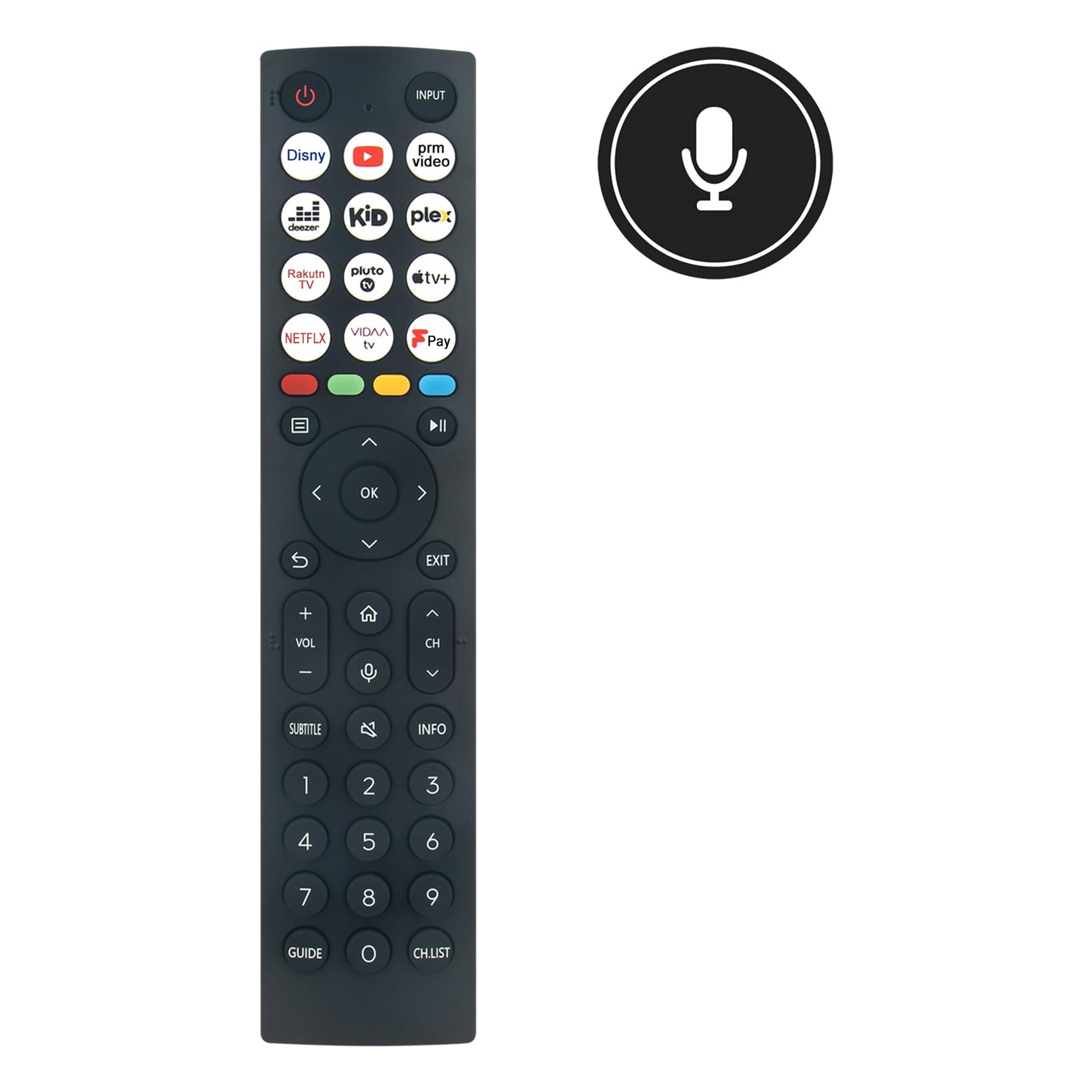 ALLIMITY ERF2K36H Voice Remote Control Replacement fit for Hisense TV 43E6KTUK 50E6KTUK 55E6KTUK 65E6KTUK 43E6KTUK 50E6KTUK 55E6KTUK 65E6KTUK 43A6KTUK 50A6KTUK 55A6KTUK 58A6KTUK 65A6KTUK 70A6KTUK - Image 2
