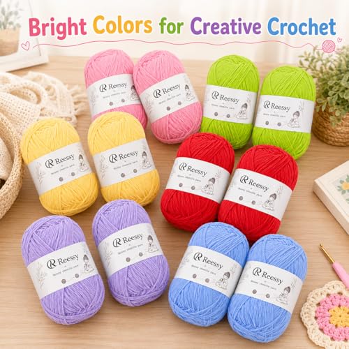 Image of Skinny Chenille Yarn for Crocheting - 12 Pack Soft Matte Fine Chenille, 50g /158yd Each (1896yd Total), CYC #2 Baby Blanket Yarn for Plush Toys, Blankets & Large Projects(Pastel Mix)