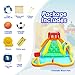 WELLFUNTIME Inflatable Water Double Slides Park, Bounce House with Arched Water Gun Spray, Jumping Castle with Air Blower