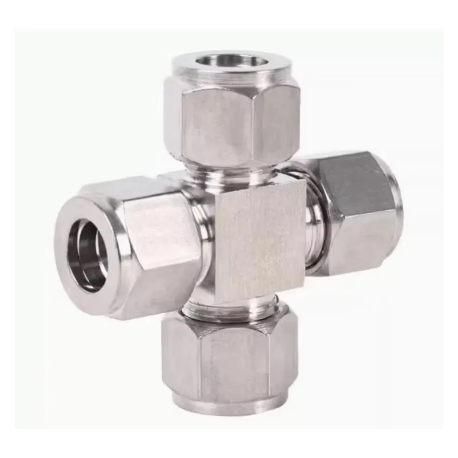 Trójnik kolankowy krzyżowy 1/8" 1/4" 3/8" 1/2" 3/4" 1" 3 4 5 6 8 10-30 mm OD Podwójne złącze zaciskowe Złącze zaciskowe ze stali nierdzewnej 304(Elbow,22MM_COMPRESSION)