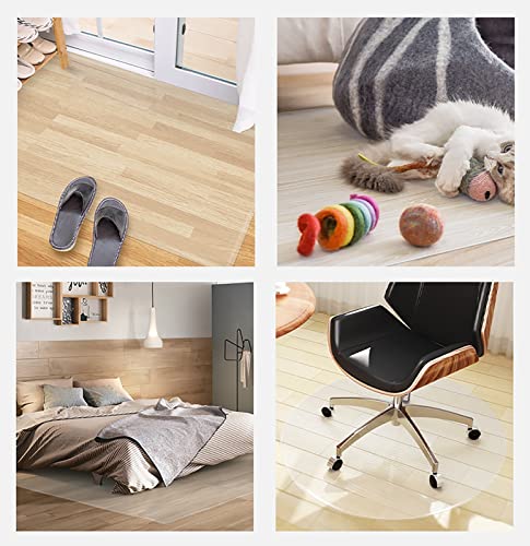 Tapis de sol vinyle transparent 105x500 cm imperméable pour bureau - 8