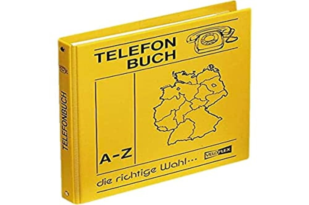 Veloflex Ring-Bound Telephone Book A5 Yellow