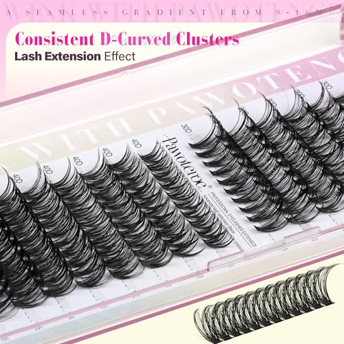 Image of Pawotence Lash Clusters 160pcs Individual Lashes 30D 40D Cluster Eyelash Extensions 9-16mm Eyelash Clusters Lash Extensions DIY for Self Application (30D&40D, 0.07D, 9-16mm)