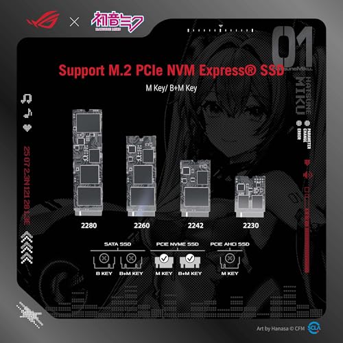 Image of ASUS ROG Strix Arion Hatsune Miku Edition M.2 NVMe SSD Enclosure - USB-C 3.2 Gen 2 (10 Gbps), Screwdriver-Free, Aluminum-Alloy case, and Thermal Pads, 1 Year Warranty