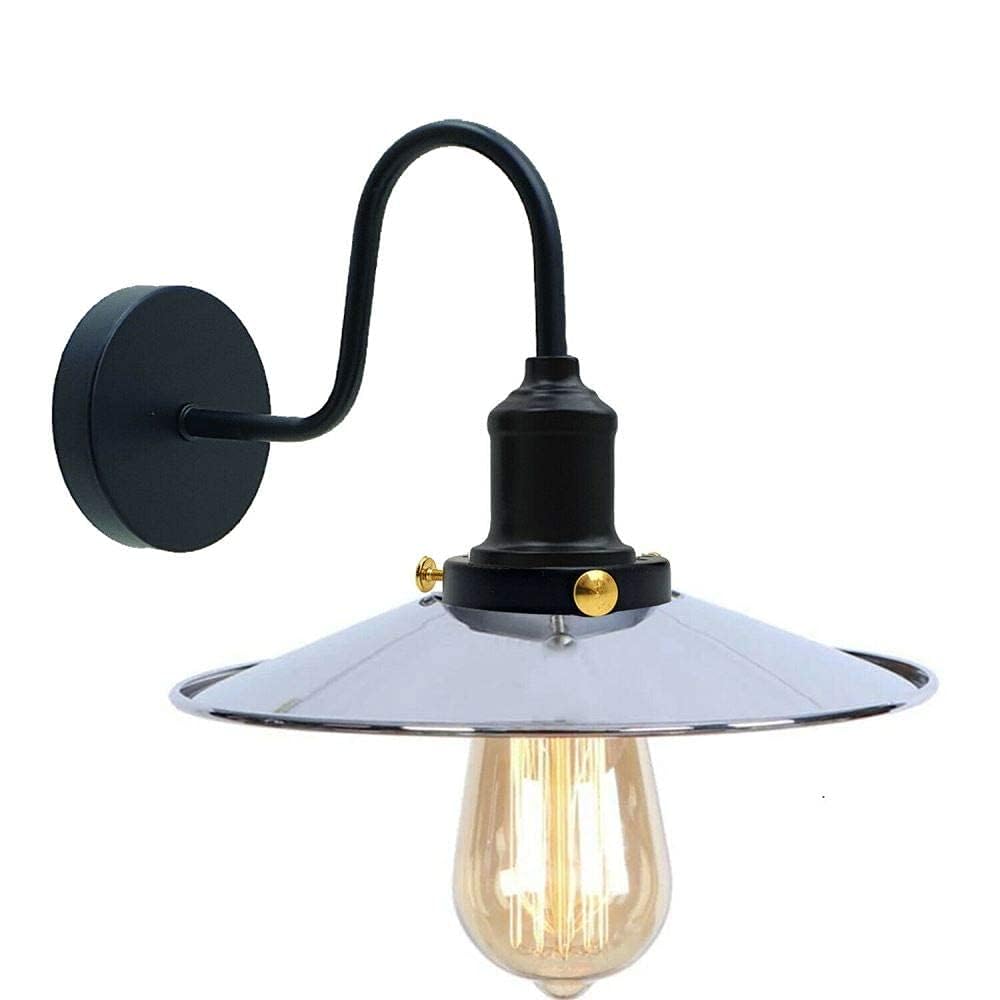 LEDSone Industrial Wall Sconce Light Fittings Metal Shade Light for Bedroom, Dining Room, Foyer, Garage, Guestroom, Restaurants Galleries