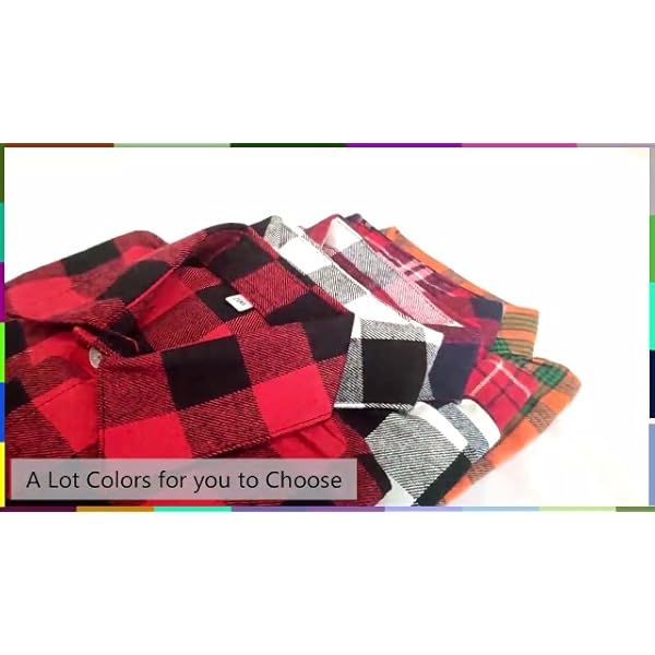 SANGTREE-Girls-Womens-Button-Down-Plaid-Cotton-Tops-Shirt-3-Months-US-2XL SANGTREE Family Matching Flannel Shirts Girls Flannel Shirts Long Sleeve Button Down Plaid Shirts Pink, 7-8 Years = Tag 140