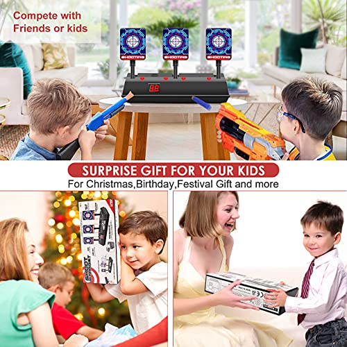 STOTOY Electronic Moving Nerf Target Set for Kids,Toys for 5 6 7 8 9 10 Year Old Boys&Girls Birthday Gift,Shooting Games Set with Auto-Reset 5 Targets/2 Toy Guns/100 Pcs Bullets (Shooting target) - Image 5
