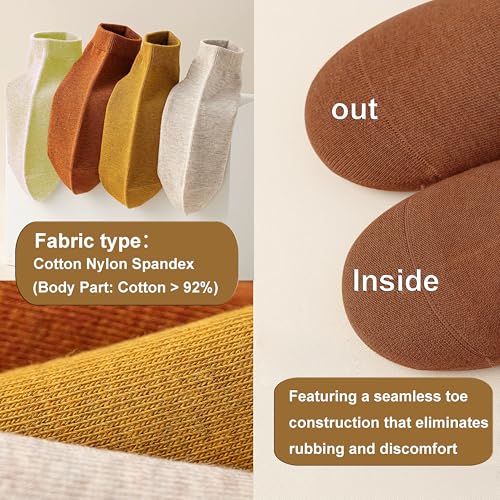 Image of Womens Ankle Socks Cotton No-Show Comfortable Low-Cut Liner Kraft Paper Gift Box