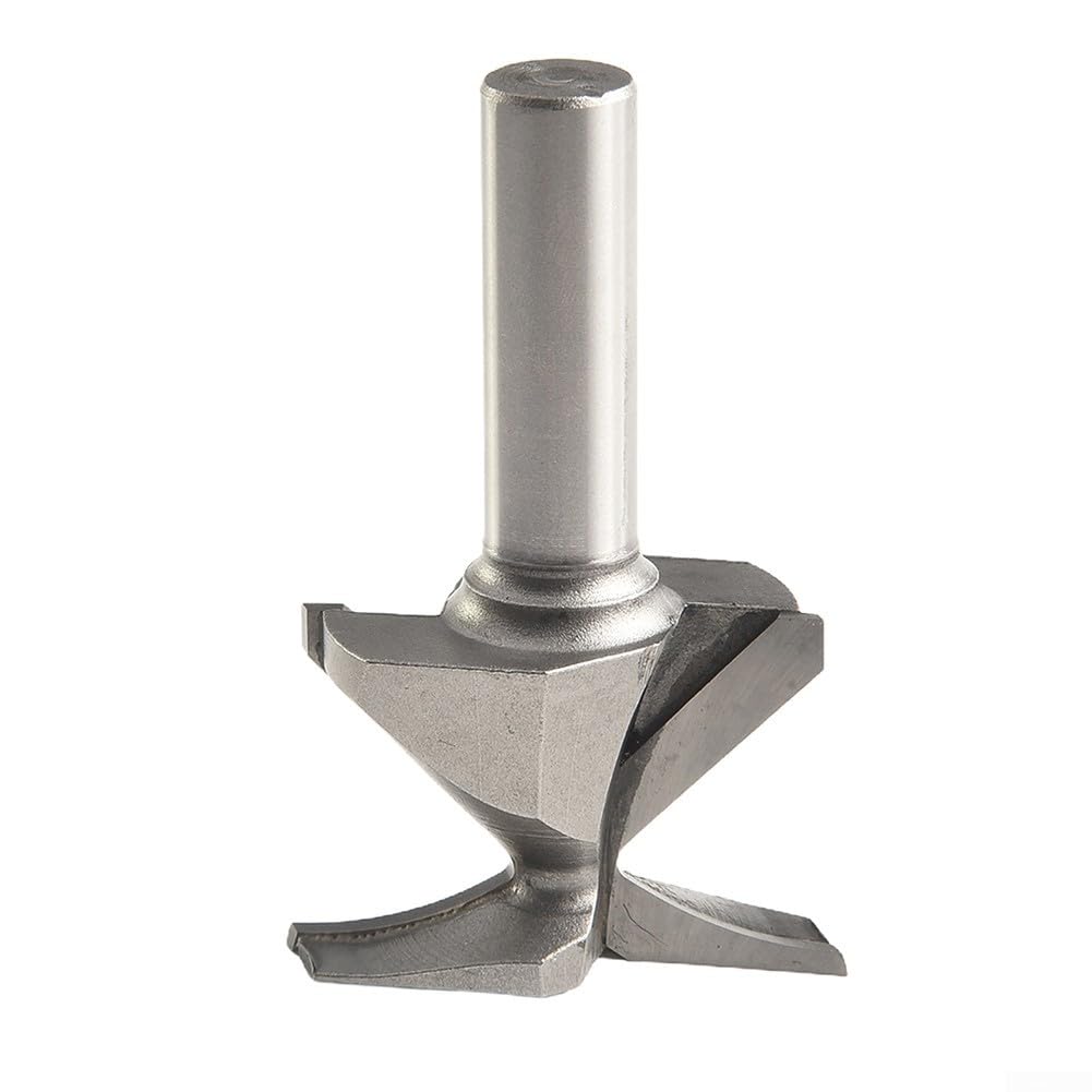 Punta per pialla per legno, fresa per fresa flycutter per appiattimento e coniglio, codolo da 12 mm, per piegatura ad arco integrata, per lavorazione del legno professionale (R18)