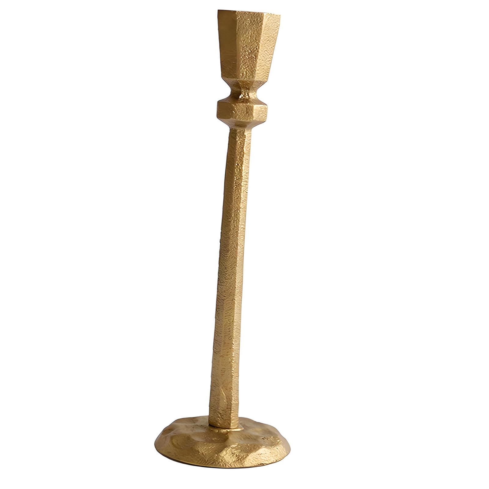 TQUXNGA Classical Gold Coating Cast Iron Tall Stand Taper Candlestick for Centerpiece Decoration and Romantics Ambiances Artistic Table Decors