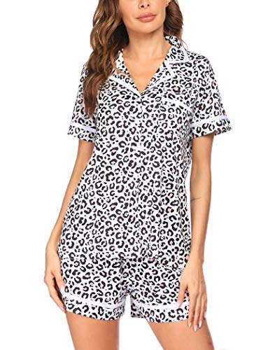 Ekouaer valentines pjs for women shorts pajamas sexy leopard prin…